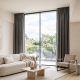 rideau lin gris anthracite