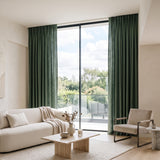 rideau lin vert