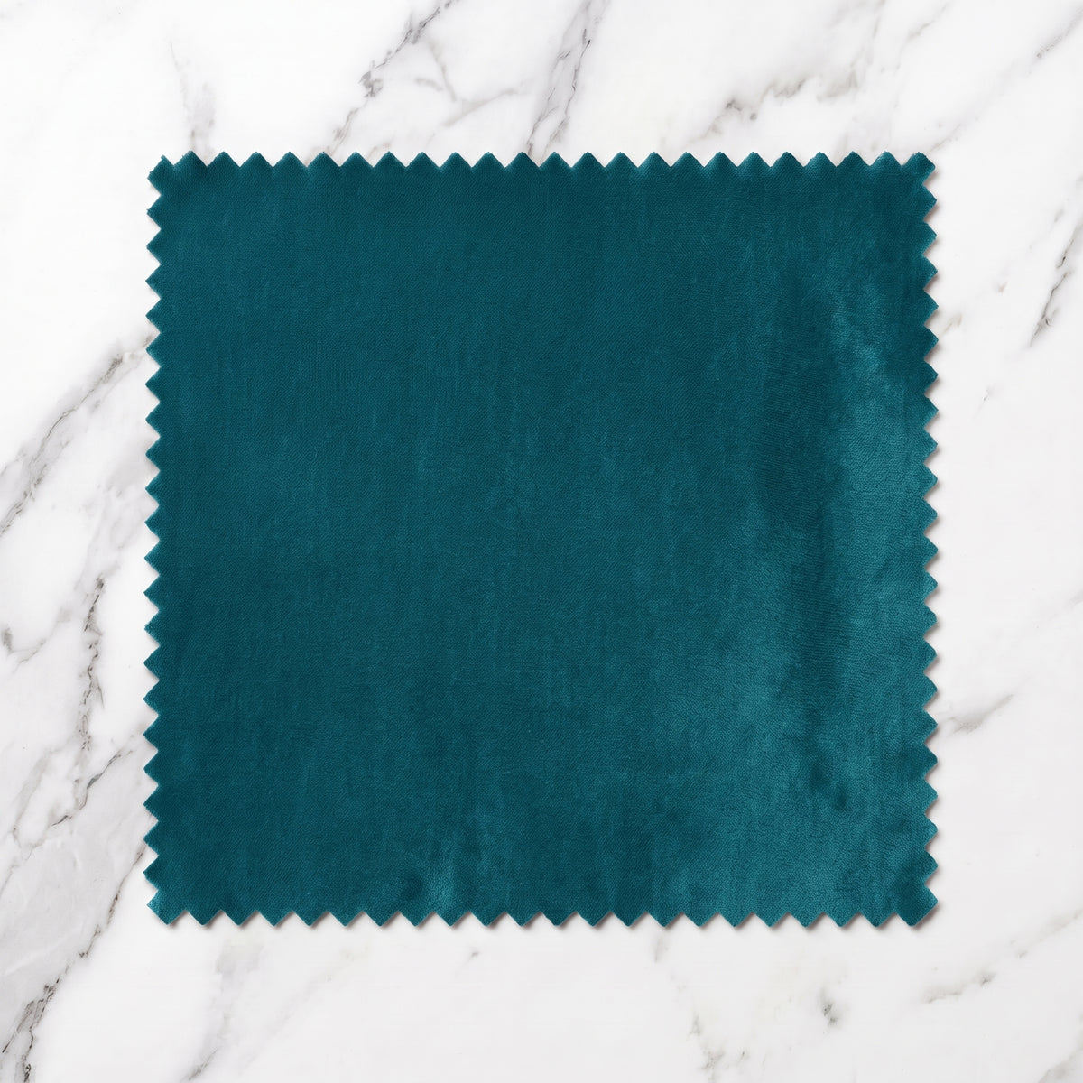 Échantillon de tissu Velours ras Bleu canard, trame et coloris