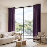 rideaux velours violet