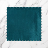 Échantillon de tissu Velours ras Bleu canard, trame et coloris