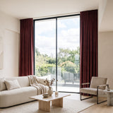 rideaux velours bordeaux