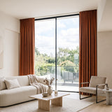 rideau velours terracotta