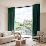 rideau velours vert emeraude